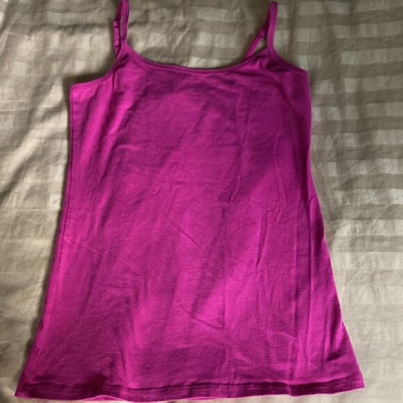 Hand By Hand Tank Tops (3) fuchsia/red/white with adjustable straps. Size small. - Picture 2 of 6